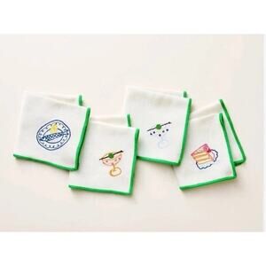 Kate Spade New York x Target, multi,4ct Embroidered Icon Cloth Cocktail Napkins